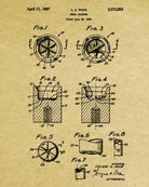 Shotgun Shell Six Point Crimper Patent Print Gun Wall Art