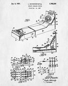 Skee Ball Machine Patent Print Bar Decor Man Cave Poster