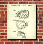 Ski Goggles Patent Print Skiing Blueprint Winter Sports Poster