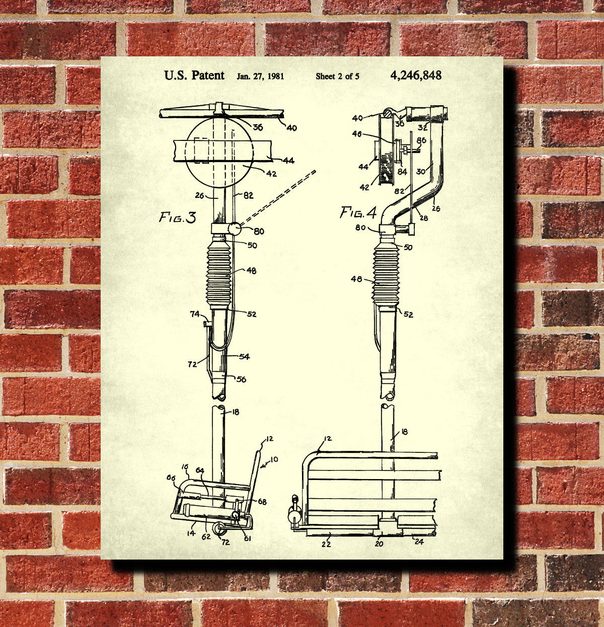 Ski Lift Patent Print Skiing Blueprint Winter Sports Poster