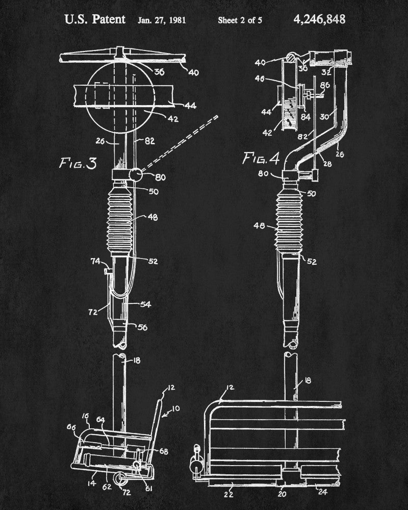 Ski Lift Patent Print Skiing Blueprint Winter Sports Poster
