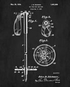 Ski Poles Patent Print Skiing Blueprint Winter Sports Poster - OnTrendAndFab