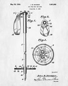 Ski Poles Patent Print Skiing Blueprint Winter Sports Poster - OnTrendAndFab