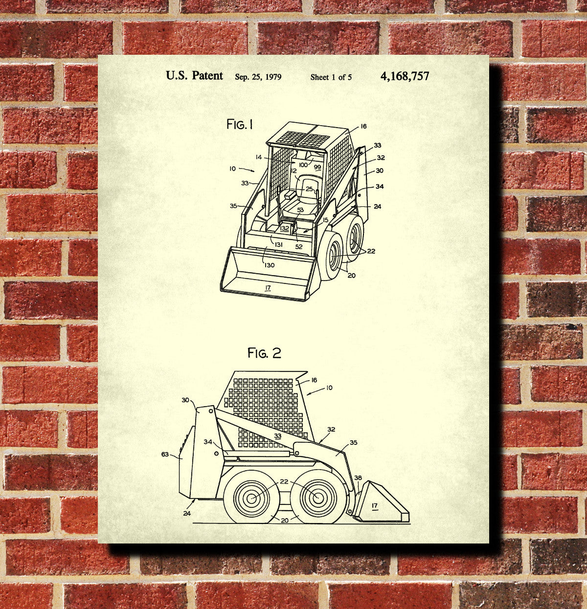 Skid loader Patent Print Building Machinery Equipment
