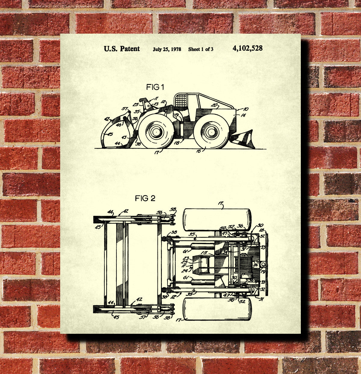 Logging Poster, Skidder Loader, Forestry Wall Art