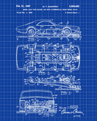 Slot Car Racer Patent Print Bar Blueprint Man Cave Poster