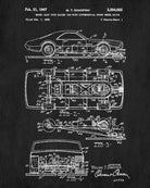 Slot Car Racer Patent Print Bar Blueprint Man Cave Poster