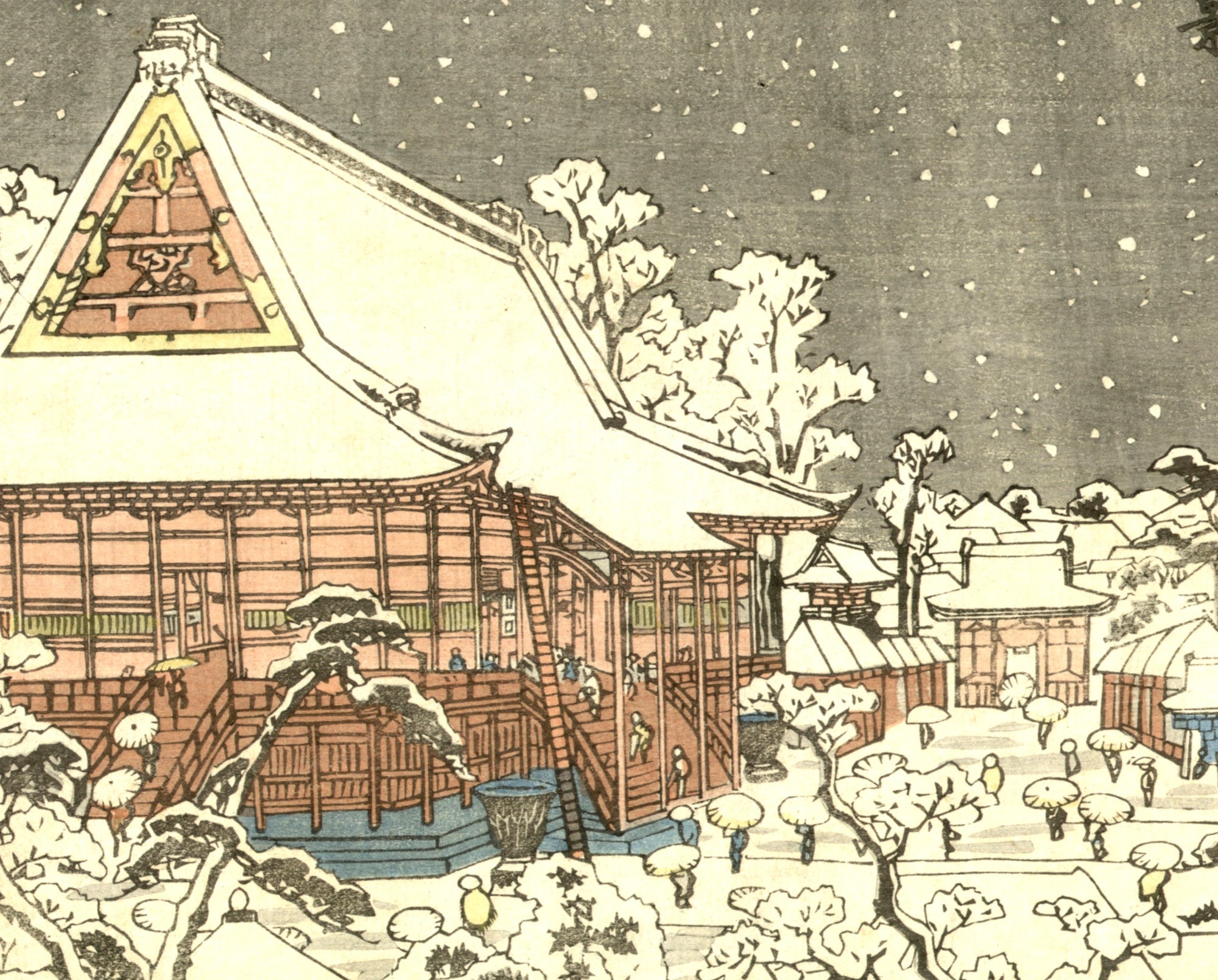 Keisai Eisen, Japanese Art Print : Snow Scene