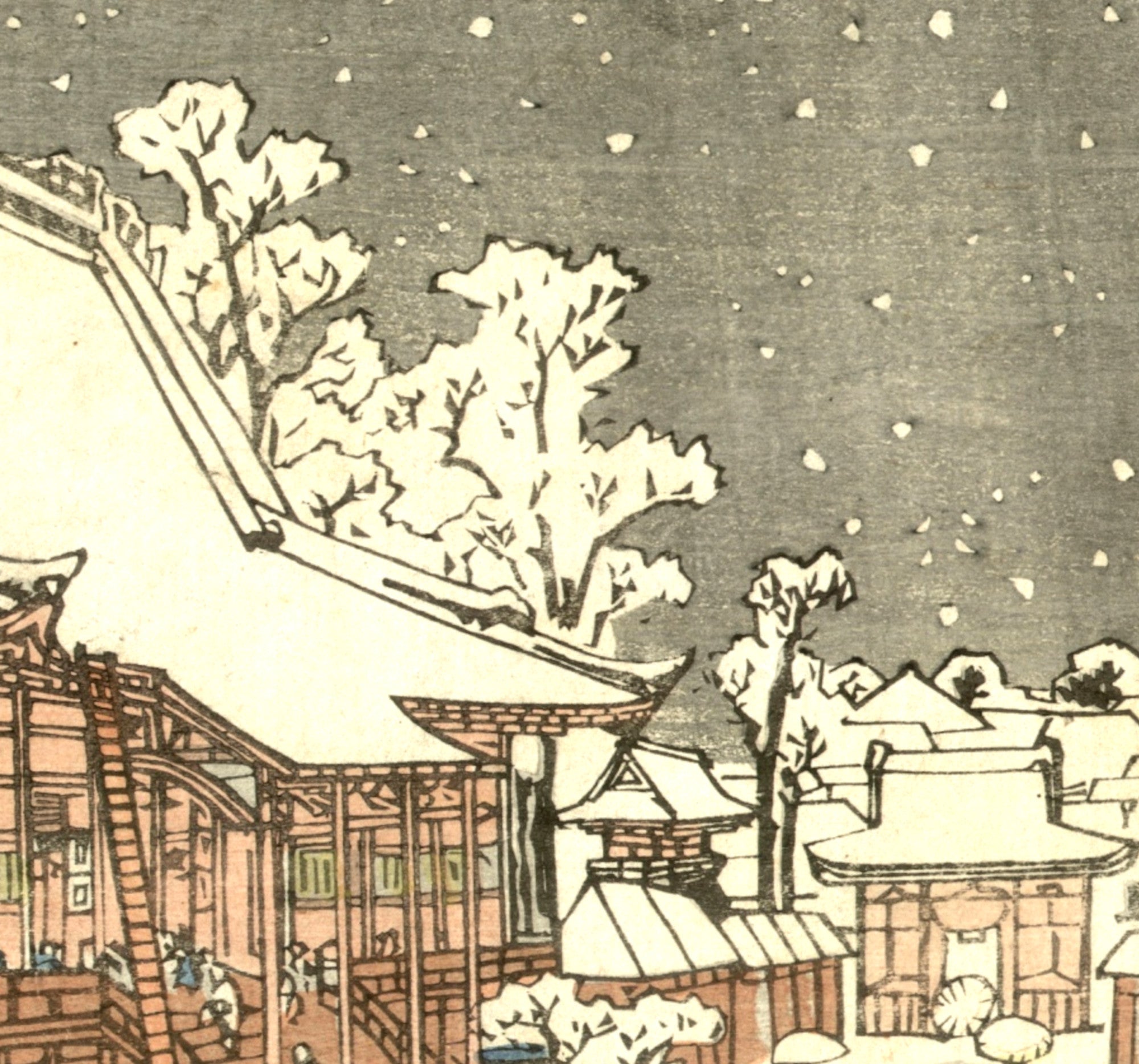 Keisai Eisen, Japanese Art Print : Snow Scene