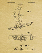 Snowboard Patent Print Snow Boarding Art Winter Sports Poster