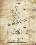 Snowboard Patent Print Snow Boarding Art Winter Sports Poster