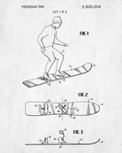 Snowboard Patent Print Snow Boarding Art Winter Sports Poster