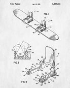 Snowboard Patent Print Snow Boarding Blueprint Winter Sports Poster - OnTrendAndFab