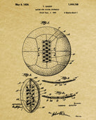 Soccer Patent Print Football Lacing Blueprint Sports Poster