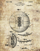 Soccer Patent Print Football Lacing Blueprint Sports Poster