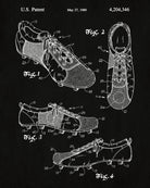 Soccer Shoe Patent Print Football Boot Blueprint Sports Poster - OnTrendAndFab