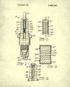 Spark Plug Patent Print Car Mechanic Wall Art Poster - OnTrendAndFab