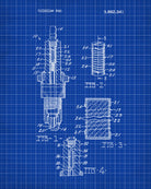 Spark Plug Patent Print Car Mechanic Wall Art Poster - OnTrendAndFab