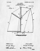 Nautical Poster Spinnaker Sail Patent Art Sailing Boat Print