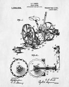 Stalk Cutter Patent Print Farm Equipment Poster Farming Print