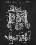 Straddle Carrier Patent Print Shipping Blueprint Poster