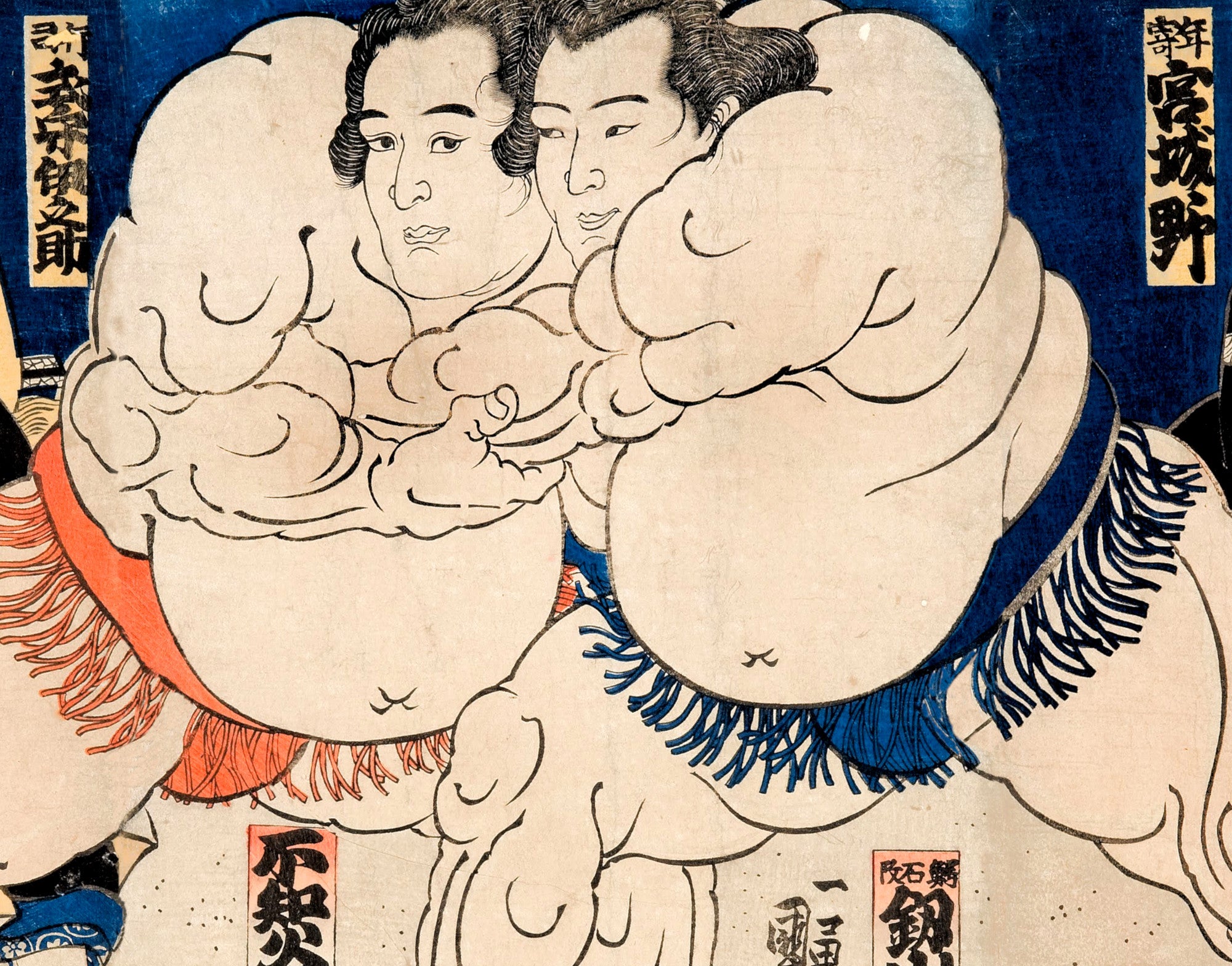 Utagawa Kuniyoshi, Japanese Fine Art Print, Sumo Wrestlers