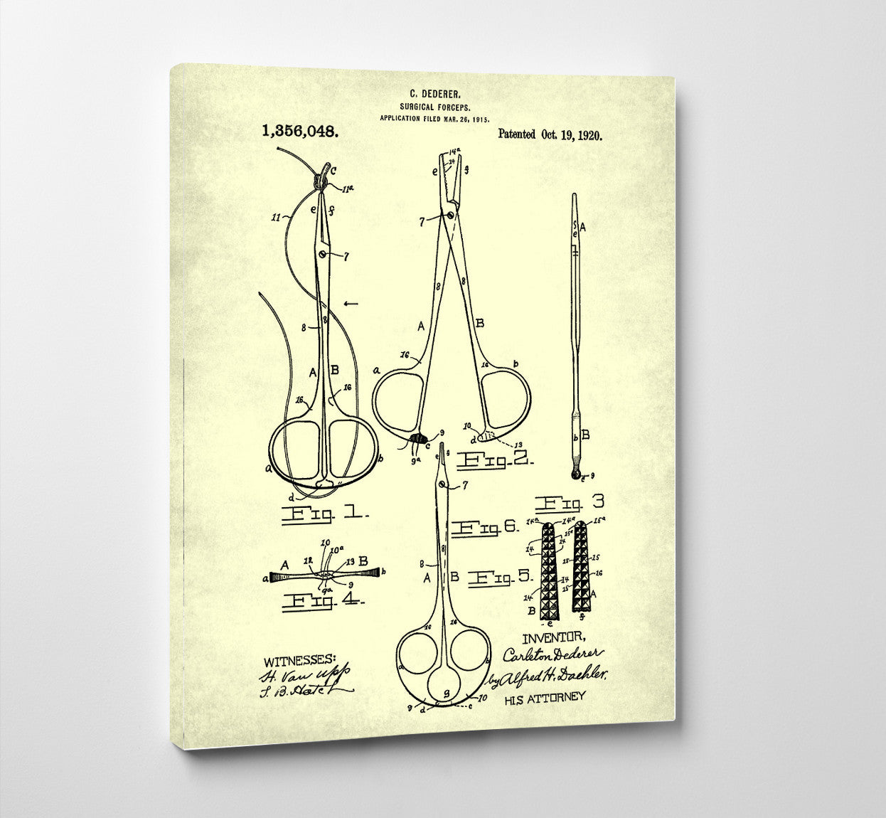Medical Patent Print Surgical Forceps Wall Art Poster - OnTrendAndFab