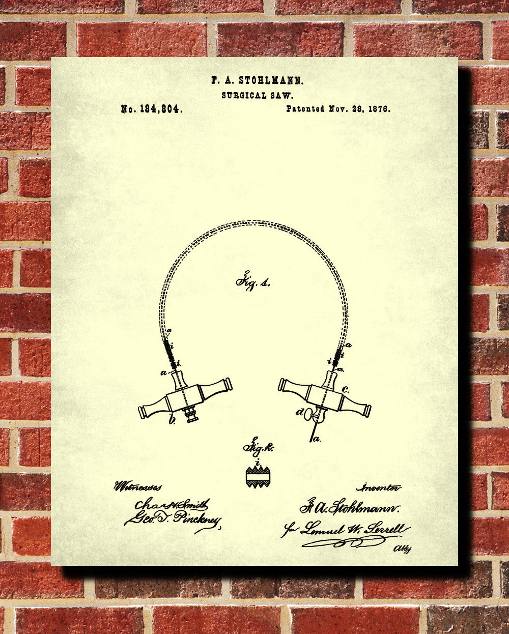 Medical Patent Poster Surgical Saw Wall Art Print - OnTrendAndFab