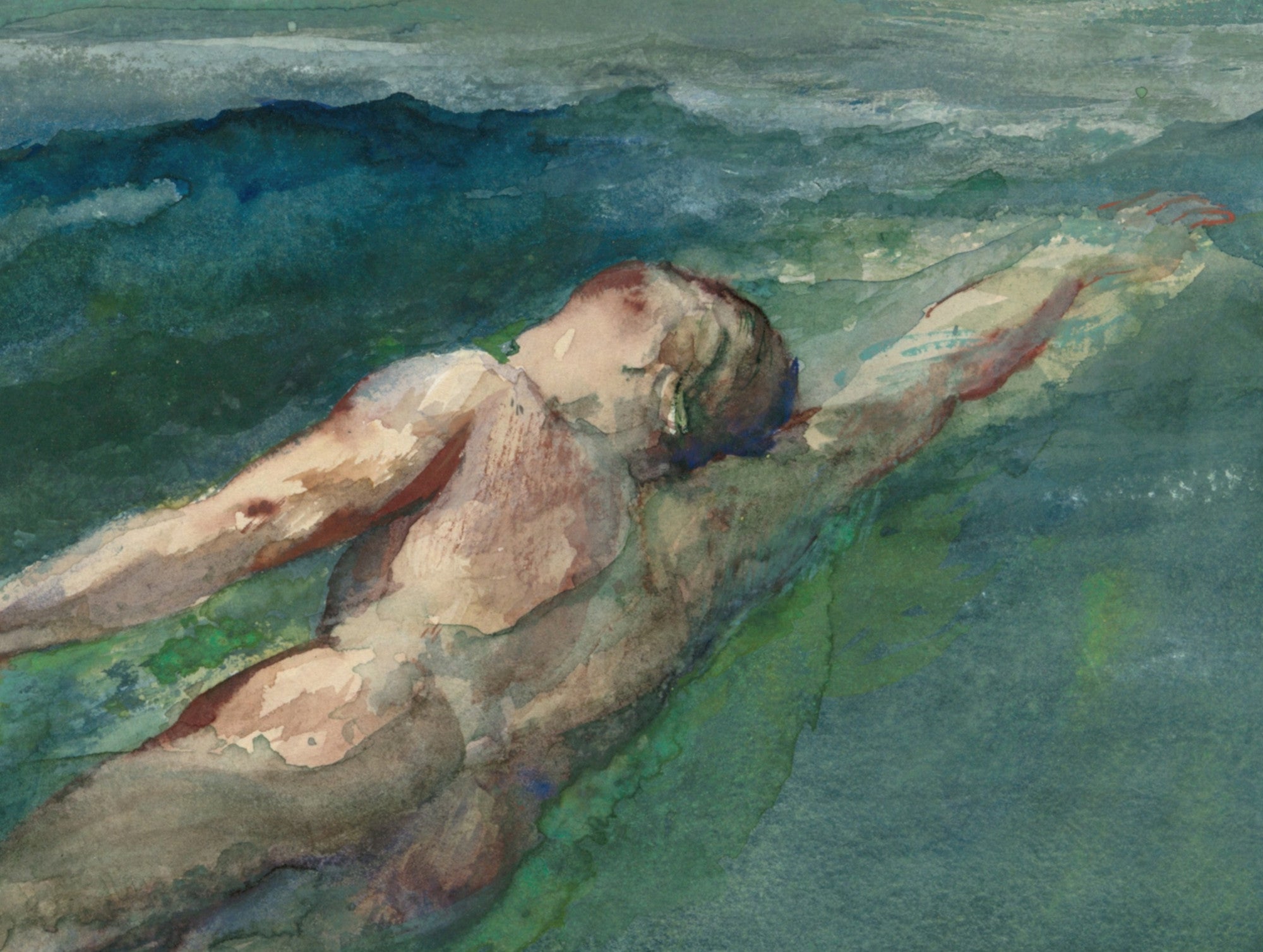 Swimmer, John La Farge Fine Art Print
