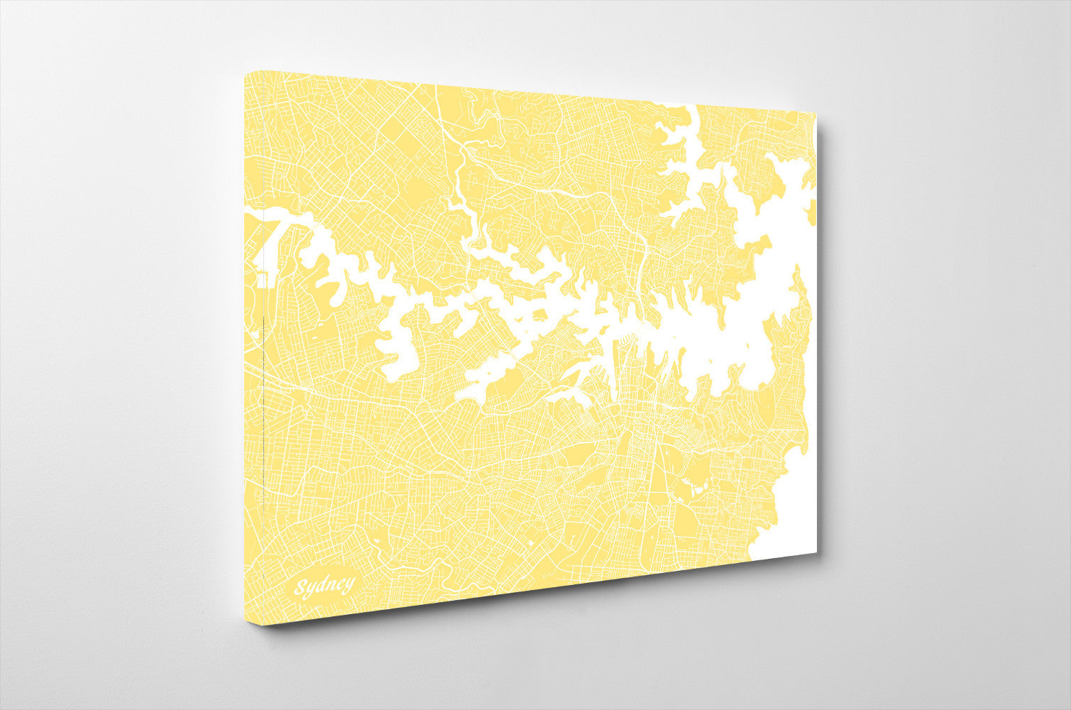 Sydney City Street Map Print Feature Wall Art Poster