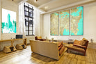 Sydney Street Map 3 Panel Canvas Wall Map