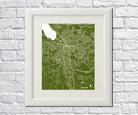 Syracuse City Street Map Print Feature Wall Art Poster