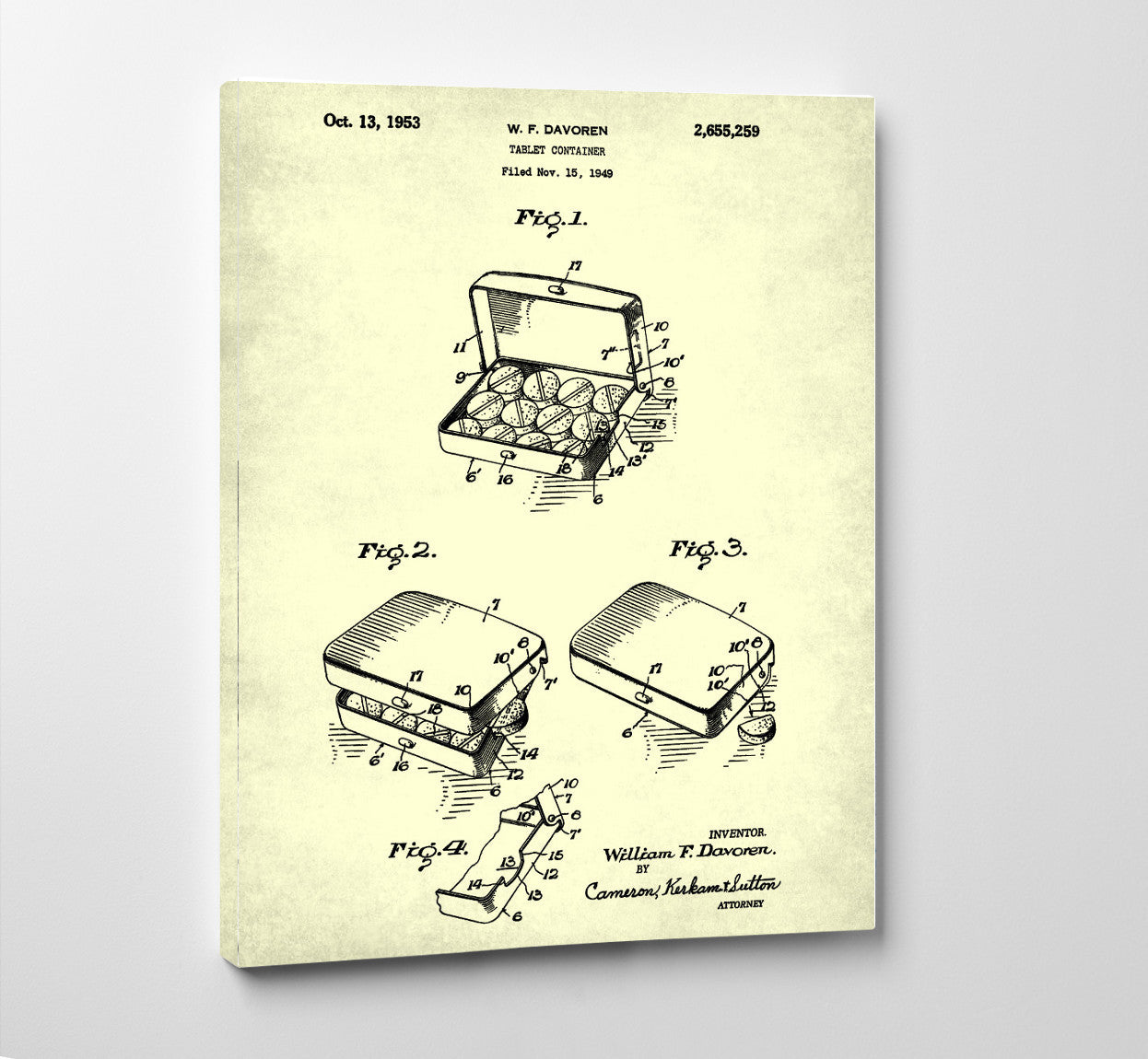 Pharmacy Patent Print Pill Box Wall Art Poster - OnTrendAndFab