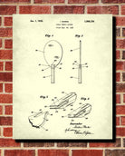 Table Tennis Bat Patent Print Games Blueprint Sports Poster - OnTrendAndFab