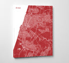 Tel Aviv City Street Map Print Feature Wall Art Poster