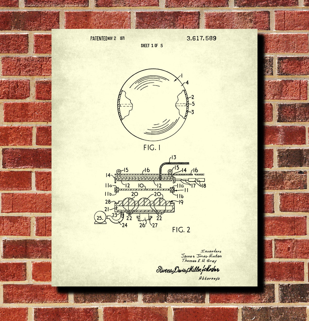 Tennis Ball Patent Print Sports Blueprint Poster