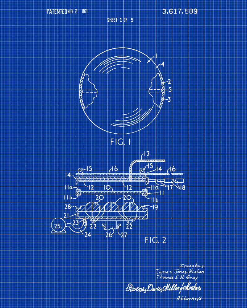 Tennis Ball Patent Print Sports Blueprint Poster