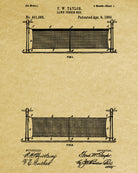 Tennis Net Patent Print Sports Blueprint Poster