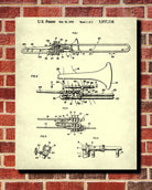 Tenor Trombone Patent Print Orchestra Musical Instrument Poster