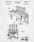 Laboratory Equipment Patent, Science Poster, Test Tubes Print