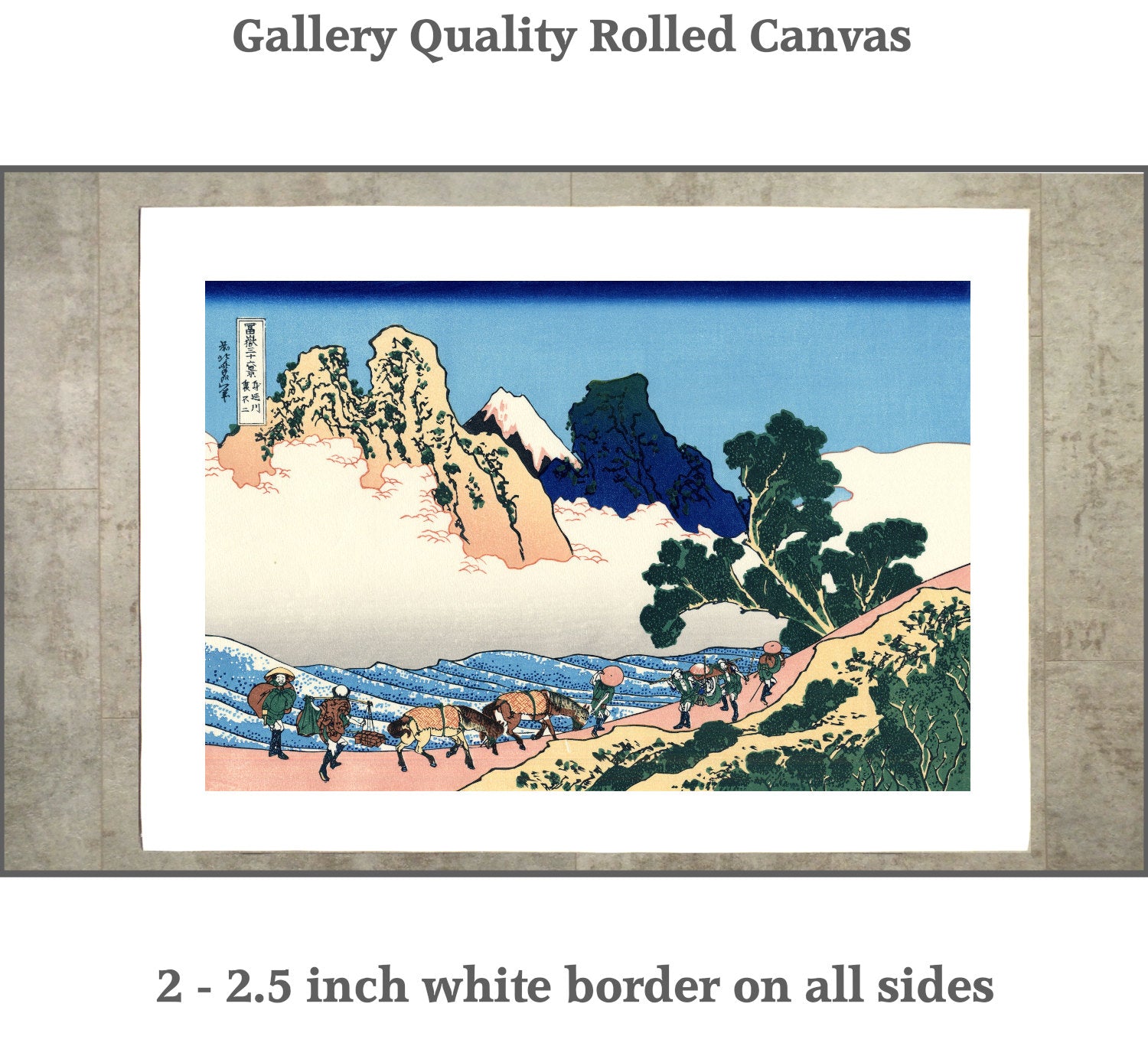 36 Views of Mount Fuji, The back of Fuji from the Minobu river, Katsushika Hokusai, Japanese Print