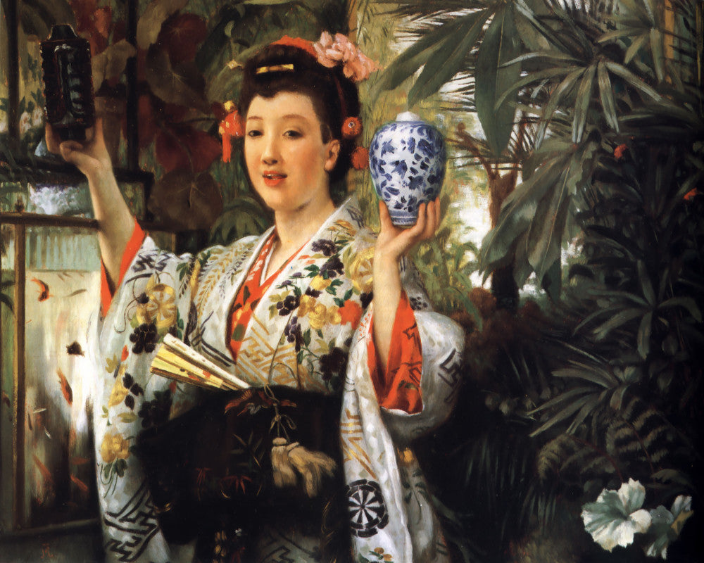 James Tissot Fine Art Print: The Japanese Vase