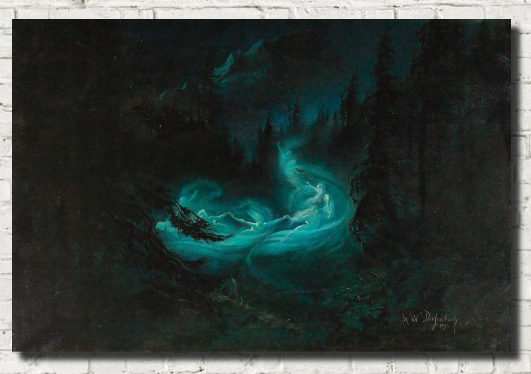 Karl Wilhelm Diefenbach Fine Art Print, the Fairy Dance