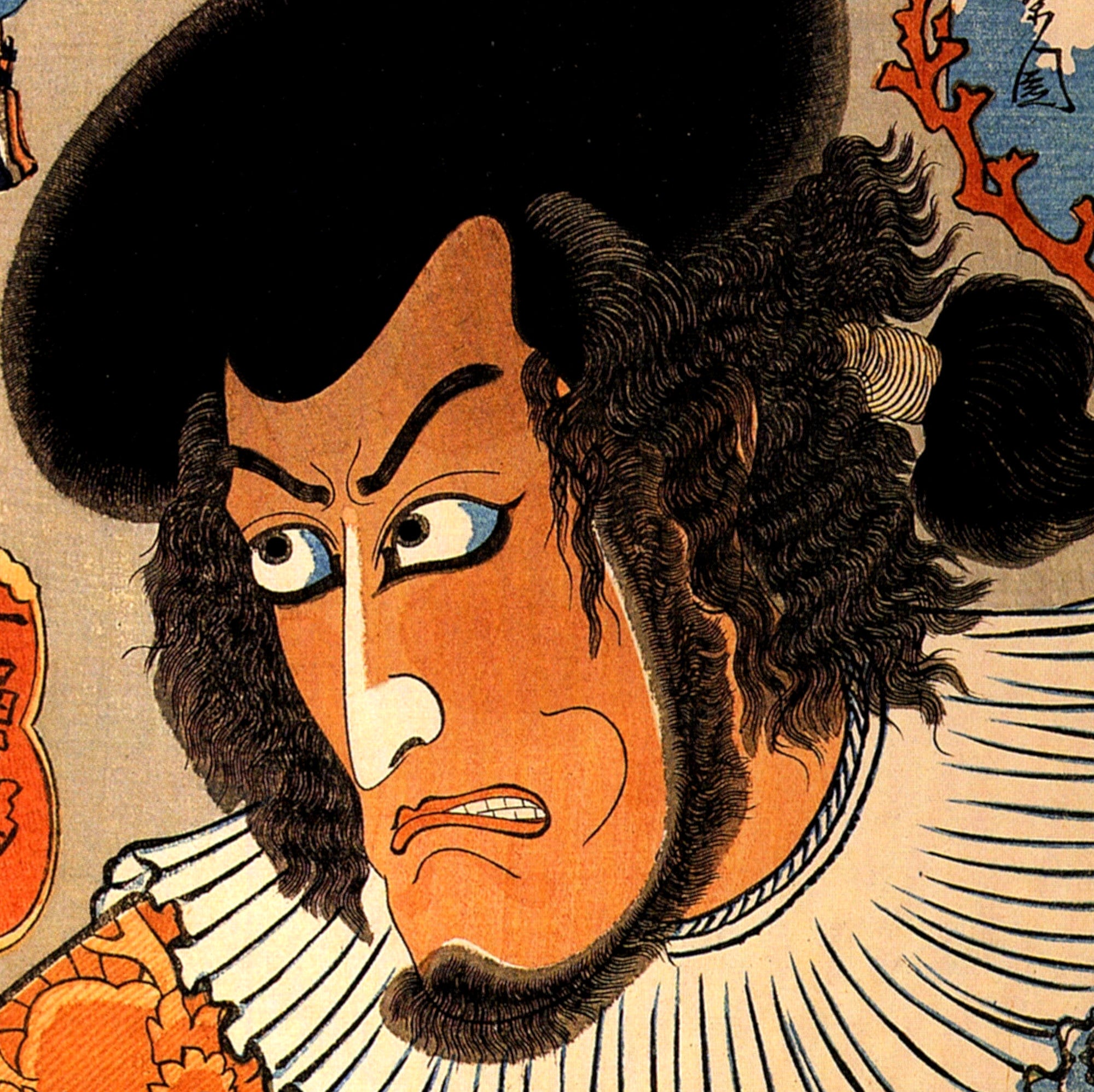 Utagawa Kuniyoshi Fine Art Print, Japanese Kabuki Actor Sketch