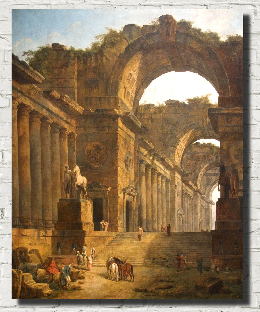 Hubert Robert Fine Art Print, The Anathaeum