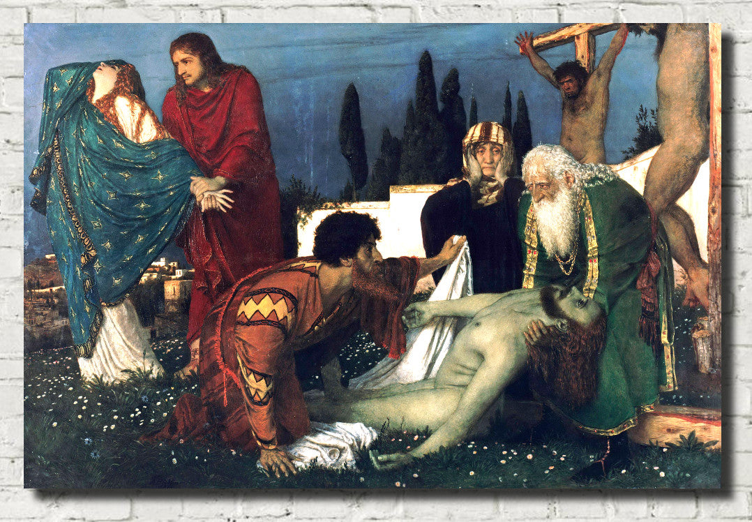 The Deposition, Arnold Bocklin Fine Art Print, Symbolism