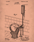 Toilet Blueprint Bathroom Art Patent Print Wall Art Poster - OnTrendAndFab