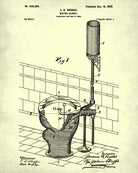 Toilet Blueprint Bathroom Art Patent Print Wall Art Poster - OnTrendAndFab