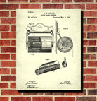 Toilet Paper Holder Patent Print Bathroom Decor Blueprint Art Poster