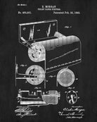 Toilet Paper Holder Patent Print Bathroom Wall Art Blueprint Art Poster